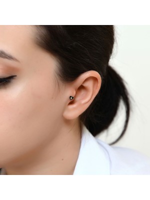 Barika Jewelry Mineli Kalpli Altın Piercing