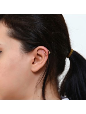 Barika Jewelry Halka Toplu Altın Helix Piercing