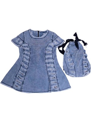 Simisso Çantalı Elbise 413 | Mavi