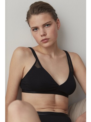 Penti Siyah Comfy Mesh Balensiz Sütyen