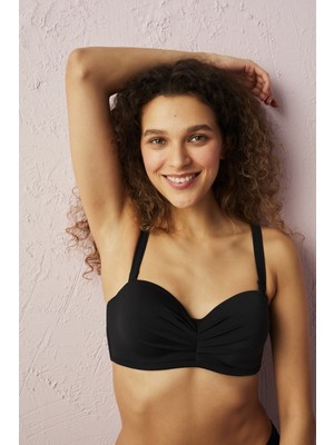 Penti Siyah Basic Lotus Toparlayıcı Bikini Üstü