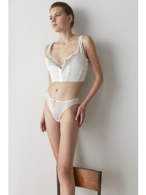 Penti Kadın Croplet Balenli Sütyen Korset – Yumuşak Kadife Kumaş, Zincir Detaylı Kap ile Gün Boyu Konfor ve Destek