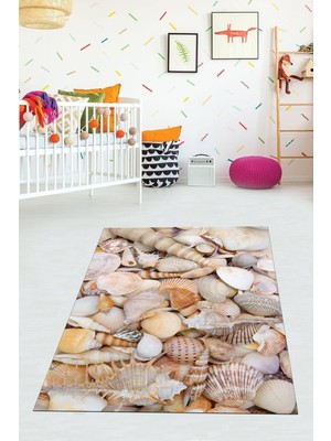 Viyana Home Dijital Baskılı Kaymaz Taban Yıkanabilir Modern 3 Boyutlu Çocuk Odası Halısı VHÇ-HP-660