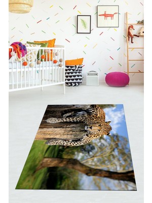 Viyana Home Dijital Baskılı Kaymaz Taban Yıkanabilir Modern Kaplanlı Çocuk Odası Halısı VHÇ-HP-761