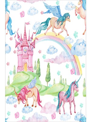 Viyana Home Dijital Baskılı Kaymaz Taban Yıkanabilir Modern Çocuk Odası Halısı VHÇ-HP-712