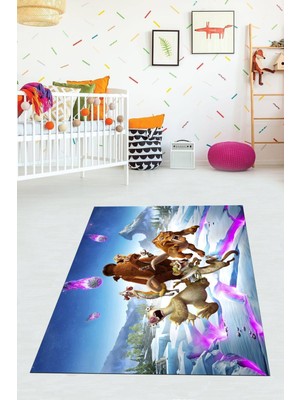 Viyana Home Dijital Baskılı Kaymaz Taban Yıkanabilir Modern Elsalı Çocuk Odası Halısı VHÇ-HP-646