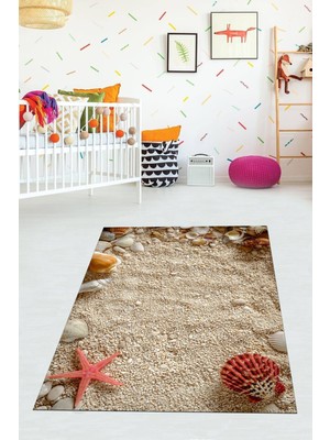 Viyana Home Dijital Baskılı Kaymaz Taban Yıkanabilir Modern 3 Boyutlu Çocuk Odası Halısı VHÇ-HP-754