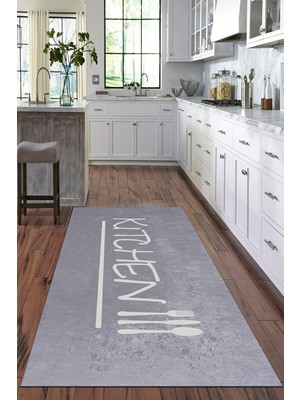 Viyana Home Dijital Baskılı Kaymaz Taban Yıkanabilir Modern Mutfak Halısı VHM-SD-516