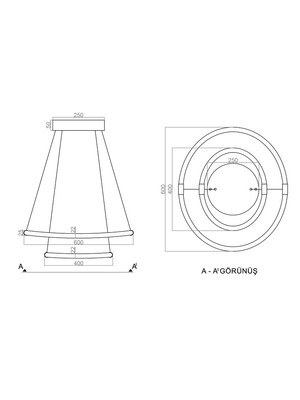 voxlamp lighting solutions Sagging Sarkıt LED Avize