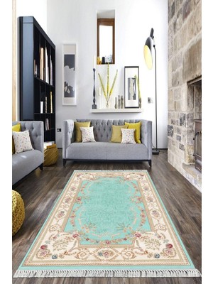 Viyana Home Dijital Baskılı Kaymaz Taban Yıkanabilir Çerçeveli Salon Halısı Mutfak Halısı Yolluk Vh-Hk-9