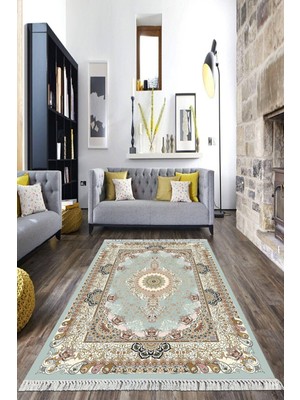 Viyana Home Dijital Baskılı Kaymaz Taban Yıkanabilir Çerçeveli Salon Halısı Mutfak Halısı Yolluk Vh-Hk-30