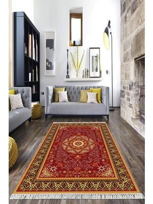 Viyana Home Dijital Baskılı Kaymaz Taban Yıkanabilir Çerçeveli Salon Halısı Mutfak Halısı Yolluk Vh-Hk-26
