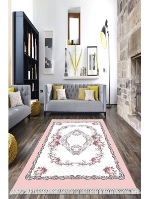 Viyana Home Dijital Baskılı Kaymaz Taban Yıkanabilir Çerçeveli Salon Halısı Mutfak Halısı Yolluk Vh-Hk-87