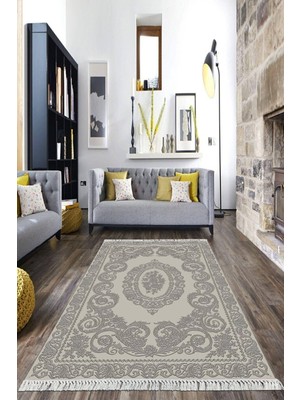 Viyana Home Dijital Baskılı Kaymaz Taban Yıkanabilir Göbekli Salon Halısı Mutfak Halısı Yolluk VH-HK-121