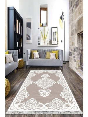 Viyana Home Dijital Baskılı Kaymaz Taban Yıkanabilir Klasik Salon Halısı Mutfak Halısı Yolluk VH-HK-123