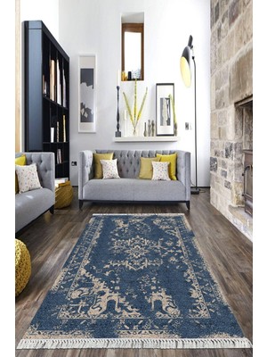 Viyana Home Dijital Baskılı Kaymaz Taban Yıkanabilir Klasik Salon Halısı Mutfak Halısı Yolluk VH-HK-109