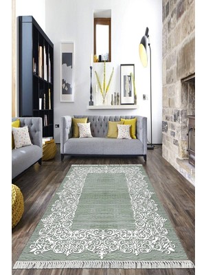 Viyana Home Dijital Baskılı Kaymaz Taban Yıkanabilir Klasik Salon Halısı Mutfak Halısı Yolluk VH-HK-168