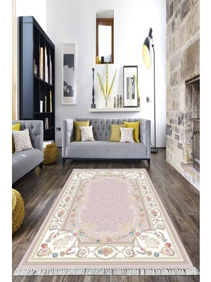 Viyana Home Dijital Baskılı Kaymaz Taban Yıkanabilir Çerçeveli Salon Halısı Mutfak Halısı Yolluk VH-HK-172