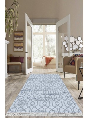 Viyana Home Dijital Baskılı Kaymaz Taban Yıkanabilir Modern Salon Halısı Mutfak Halısı Yolluk VH-HS-190
