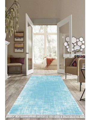 Viyana Home Dijital Baskılı Kaymaz Taban Yıkanabilir Sade Model Salon Halısı Mutfak Halısı Yolluk VH-HS-183