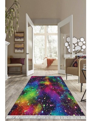 Viyana Home Dijital Baskılı Kaymaz Taban Yıkanabilir Modern Salon Halısı Mutfak Halısı Yolluk VH-HS-229