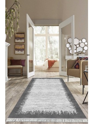 Viyana Home Dijital Baskılı Kaymaz Taban Yıkanabilir Sade Model Salon Halısı Mutfak Halısı Yolluk VH-HS-222