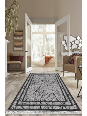 Viyana Home Dijital Baskılı Kaymaz Taban Yıkanabilir Modern Salon Halısı Mutfak Halısı Yolluk VH-HS-223