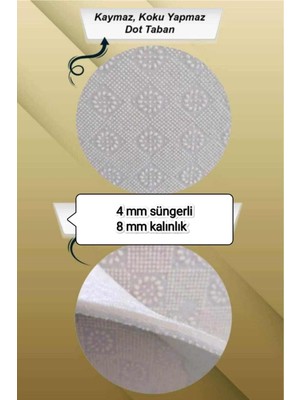 Viyana Home Dijital Baskılı Kaymaz Taban Yıkanabilir Modern Salon Halısı Mutfak Halısı Yolluk VH-HS-287