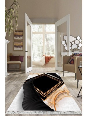 Viyana Home Dijital Baskılı Kaymaz Taban Yıkanabilir Modern Salon Halısı Mutfak Halısı Yolluk VH-HS-263
