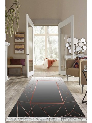 Viyana Home Dijital Baskılı Kaymaz Taban Yıkanabilir Modern Salon Halısı Mutfak Halısı Yolluk VH-HS-291