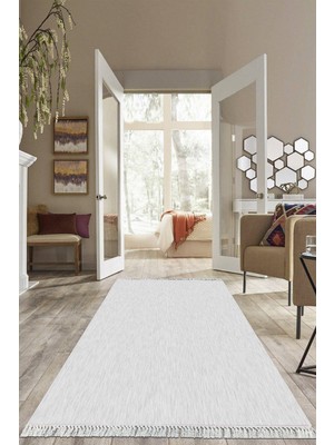 Viyana Home Dijital Baskılı Kaymaz Taban Yıkanabilir Sade Model Salon Halısı Mutfak Halısı Yolluk VH-HS-339