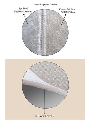 Viyana Home Dijital Baskılı Kaymaz Taban Yıkanabilir Kelebek Desen Salon Halısı Mutfak Halısı Yolluk VH-HS-299