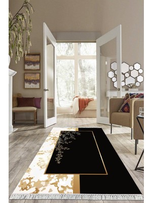 Viyana Home Dijital Baskılı Kaymaz Taban Yıkanabilir Modern Salon Halısı Mutfak Halısı Yolluk VH-HS-273