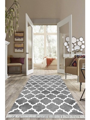 Viyana Home Dijital Baskılı Kaymaz Taban Yıkanabilir Modern Salon Halısı Mutfak Halısı Yolluk VH-HS-172