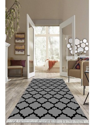 Viyana Home Dijital Baskılı Kaymaz Taban Yıkanabilir Modern Salon Halısı Mutfak Halısı Yolluk VH-HS-171