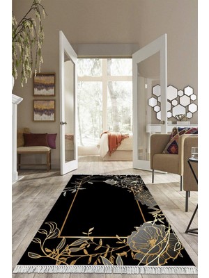 Viyana Home Dijital Baskılı Kaymaz Taban Yıkanabilir Modern Salon Halısı Mutfak Halısı Yolluk VH-HS-274