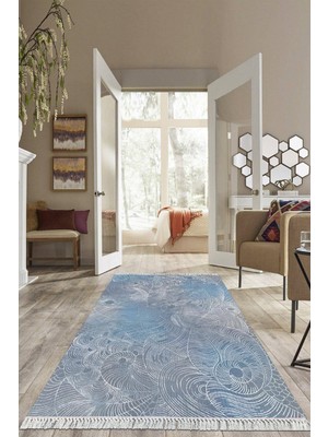 Viyana Home Dijital Baskılı Kaymaz Taban Yıkanabilir Modern Salon Halısı Mutfak Halısı Yolluk VH-HS-205