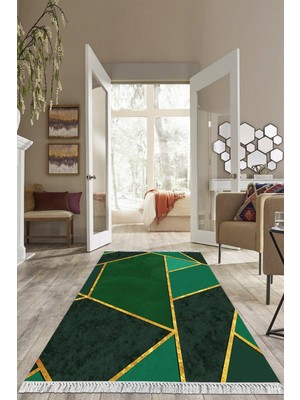 Viyana Home Dijital Baskılı Kaymaz Taban Yıkanabilir Modern Salon Halısı Mutfak Halısı Yolluk VH-HS-317