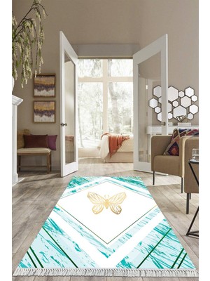 Viyana Home Dijital Baskılı Kaymaz Taban Yıkanabilir Modern Salon Halısı Mutfak Halısı Yolluk VH-HS-414