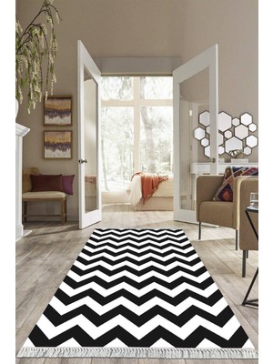 Viyana Home Dijital Baskılı Kaymaz Taban Yıkanabilir Modern Salon Halısı Mutfak Halısı Yolluk VH-HS-540