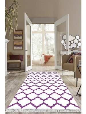 Viyana Home Dijital Baskılı Kaymaz Taban Yıkanabilir Modern Salon Halısı Mutfak Halısı Yolluk VH-HS-543