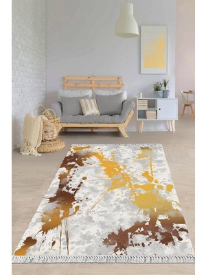 Viyana Home Dijital Baskılı Kaymaz Taban Yıkanabilir Modern Salon Halısı Mutfak Halısı Yolluk VH-HY-1030