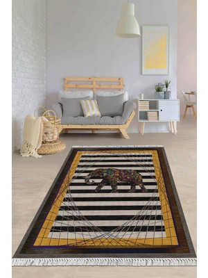 Viyana Home Dijital Baskılı Kaymaz Taban Yıkanabilir Modern Salon Halısı Mutfak Halısı Yolluk VH-HY-1269