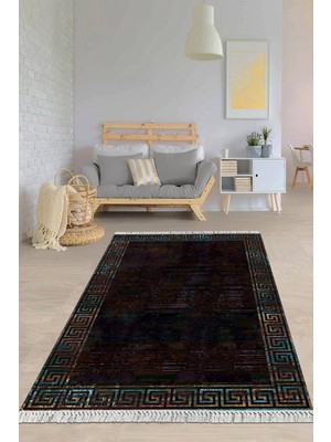 Viyana Home Dijital Baskılı Kaymaz Taban Yıkanabilir Çerçeveli Salon Halısı Mutfak Halısı Yolluk VH-HY-1257