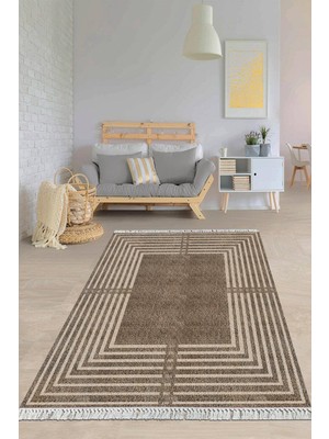 Viyana Home Dijital Baskılı Kaymaz Taban Yıkanabilir Modern Salon Halısı Mutfak Halısı Yolluk VH-HY-1241