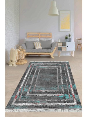 Viyana Home Dijital Baskılı Kaymaz Taban Yıkanabilir Modern Salon Halısı Mutfak Halısı Yolluk VH-HY-1276