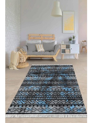 Viyana Home Dijital Baskılı Kaymaz Taban Yıkanabilir Modern Salon Halısı Mutfak Halısı Yolluk VH-HY-1280
