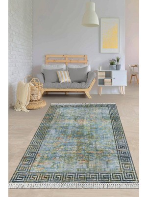 Viyana Home Dijital Baskılı Kaymaz Taban Yıkanabilir Çerçeveli Salon Halısı Mutfak Halısı Yolluk VH-HY-1261