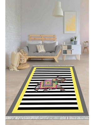 Viyana Home Dijital Baskılı Kaymaz Taban Yıkanabilir Modern Salon Halısı Mutfak Halısı Yolluk VH-HY-1215