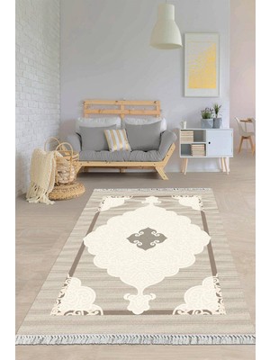 Viyana Home Dijital Baskılı Kaymaz Taban Yıkanabilir Modern Salon Halısı Mutfak Halısı Yolluk VH-HY-875